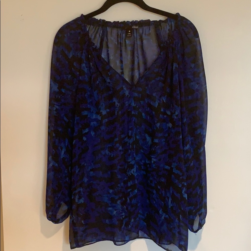 Aqua sheer layering top
